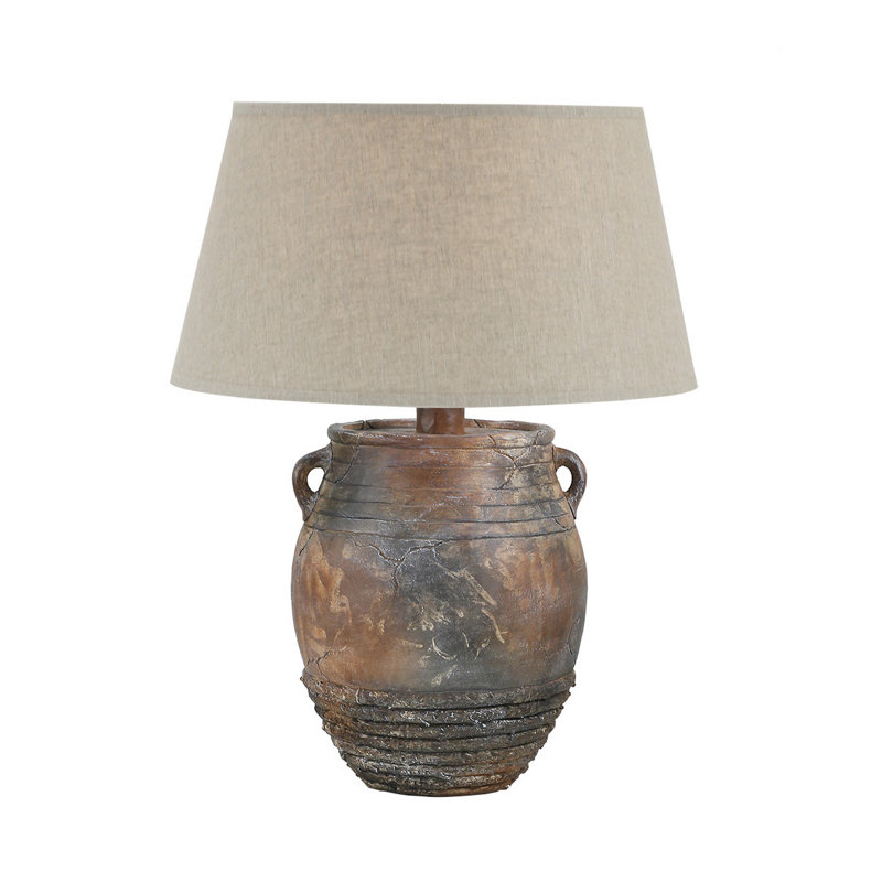 Frosica Hydrocal Table Lamp, Earth Brown, Yes