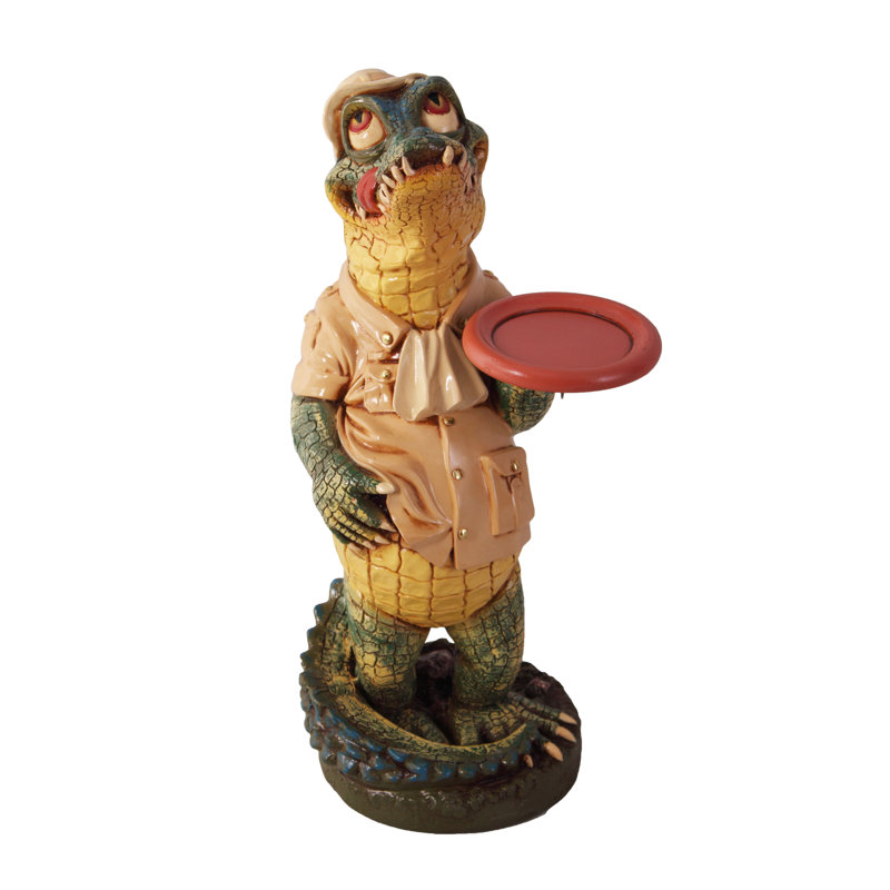 Crocodile Butler Small Statue