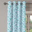 Rideau à œillets décoratif à 2 panneaux East Urban Home sarcelle, 50 po x 96 po, bleu ardoise turquoise-794839389