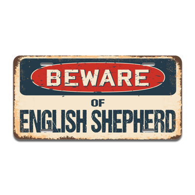 Cadre en aluminium Beware of English Shepherd