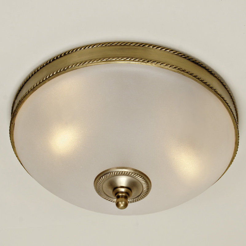 Glass Flush Mount, Oil Rubbed Bronze