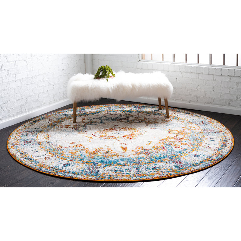Walmoor Oriental Indoor Rug, Round 8'