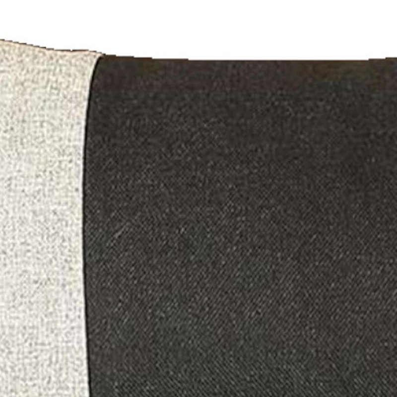 Coussin décoratif à rayures, Blanc / bleu, H 12 po x l 20 po, Polyester