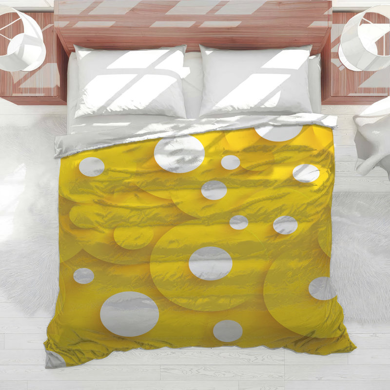 Circles Bedding Abstract Comforter Modern, King