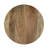 Solid Mango Wood Round Side Table with Teardrop Base – 21.5" Accent Table, Natural Finish