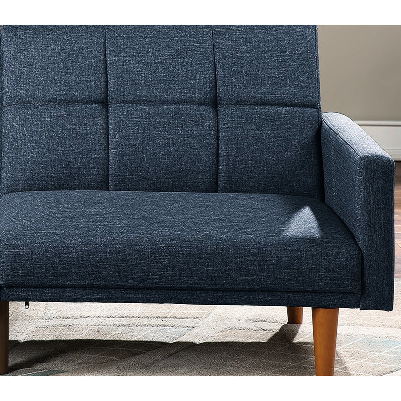 Coussin moderne en polyfibre bleu marine avec pieds en bois et dossier réglable pour le salon - assurance de la qualité