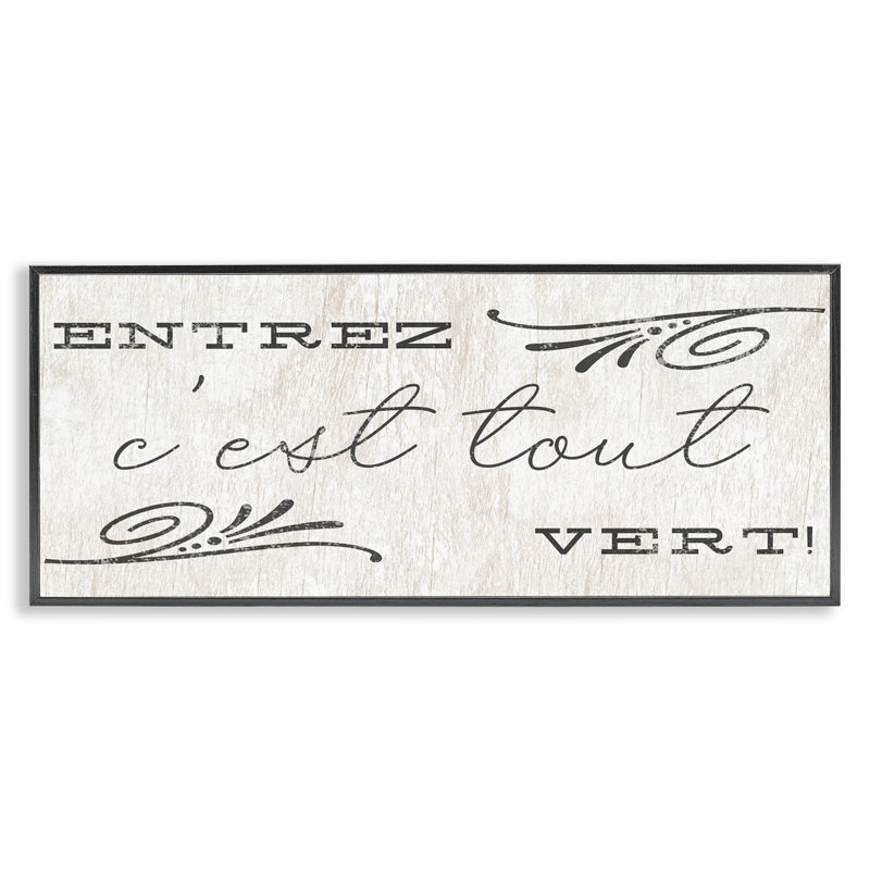  Art français, estampe numérique encadrée par Daphne Polselli, H 10 po x l 24 po, Giclée encadrée noir minuit