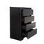 Armoire de rangement moderne à 4 tiroirs, noire, 38,38 po de hauteur, moderne