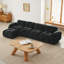 Canapé modulaire moelleux en velours - Conception ergonomique, sans assemblage, repose-pieds mobile inclus-837261175-837261178