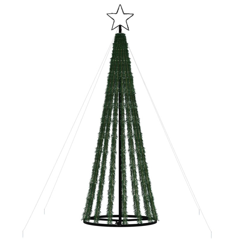 180 cm LED Christmas Tree with 275 LED Lights, White/Yellow