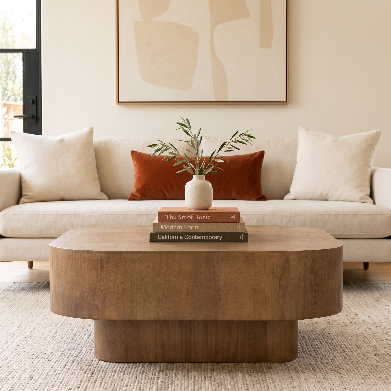 Bronwood 40 " Coffee Table, Warm Umber Burl