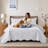 Floral Embossed Quilted Bedspread Set, Oversized and Lightweight Bedding Set with Pillow Shams-124091355-124091358