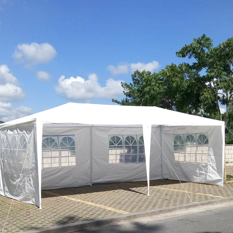 10x20' Canopy Tent For Gatherings With 6 Removable Sidewalls & Weather Resistance Parties Feature