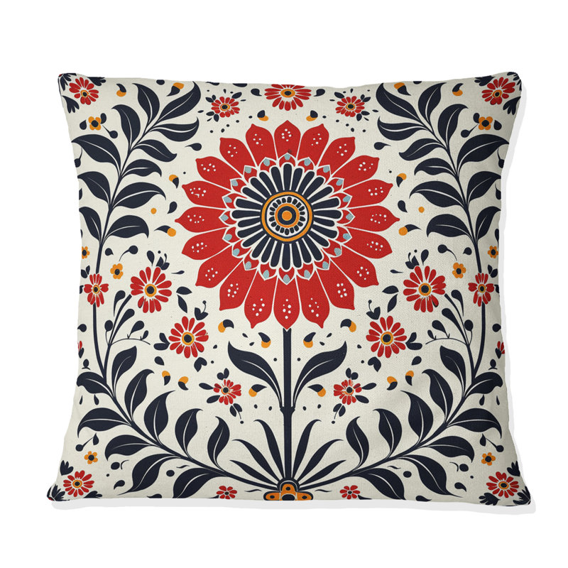Coussin Retro Flowers - Retro Flowers, H 18 po x l 18 po