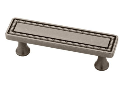 3" Wide Stitch Distressed Pull Aged Pewter