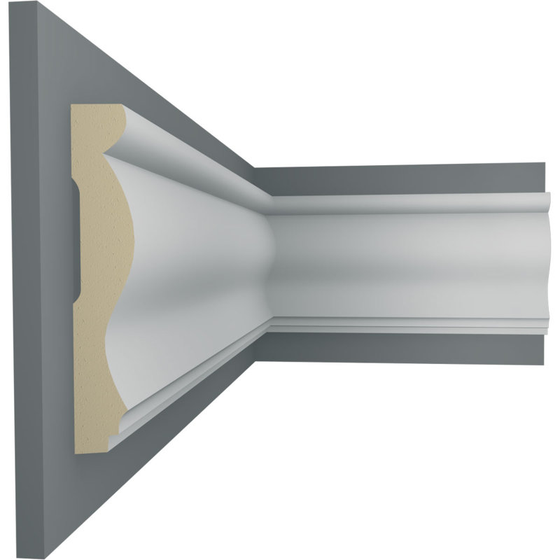 Primed White Polyurethane Crown Chair Rail Moulding Set