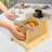 Bamboo Bread Slicer For Homemade Bread With Serrated Knife & Crumb Tray - Foldable Compact Bread Cutting Guide, Adjustable Bread Slicer, Bamboo Bread Cutter For Homemade Bread, Cakes, Bagels