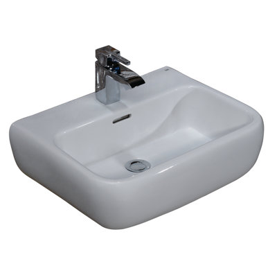 Barclay Metropolitan 16.37'' White Vitreous China Rectangular Bathroom Sink with Overflow