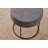 Anthracite Pouffe with Metal Legs, 15.7 Inches Diameter x 15.7 Inches Height | Durable 50% Cotton / 50% Polyester Fabric, Easy Clean | 32 DNS Foam for Comfortable Sitting | Stylish and Functional Accent for Any Room-340641256