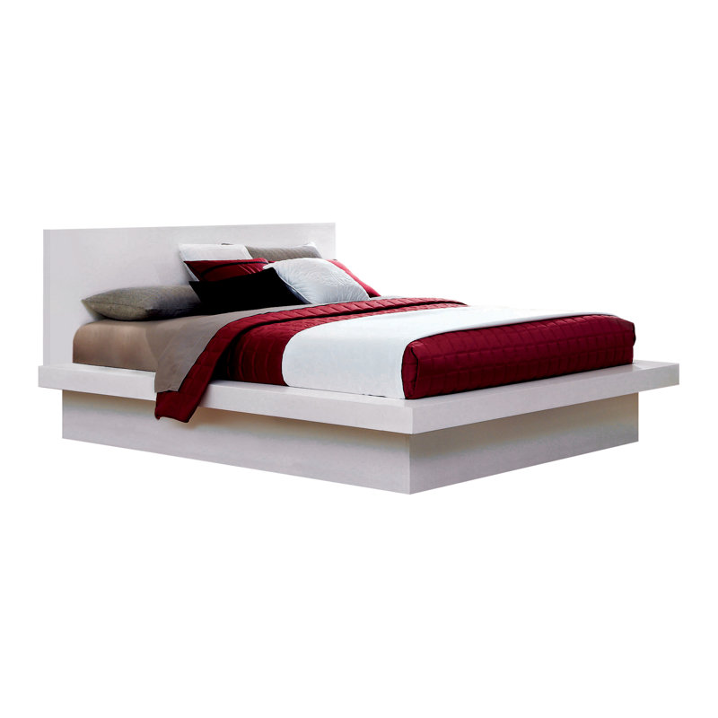 Chenell Platform Bed in White, Queen