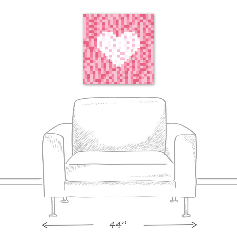 Art sur toile pixie hearts Talapoosa, H 20 po x l 20 po x P 1,25 po