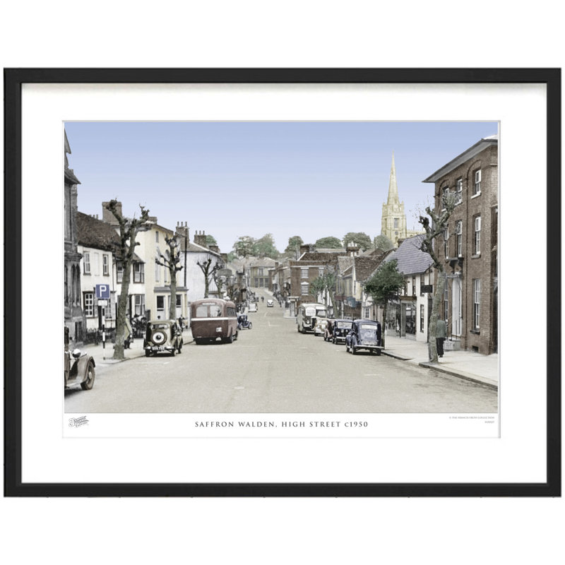 Saffron Walden, High Street C1950 by Francis Frith - Single Picture Frame Print, 60cm H x 80cm W x 2.3cm D