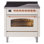 Cuisinière à induction ILVE Nostalgie II Série 36 po avec 6 éléments à induction (porte en verre)