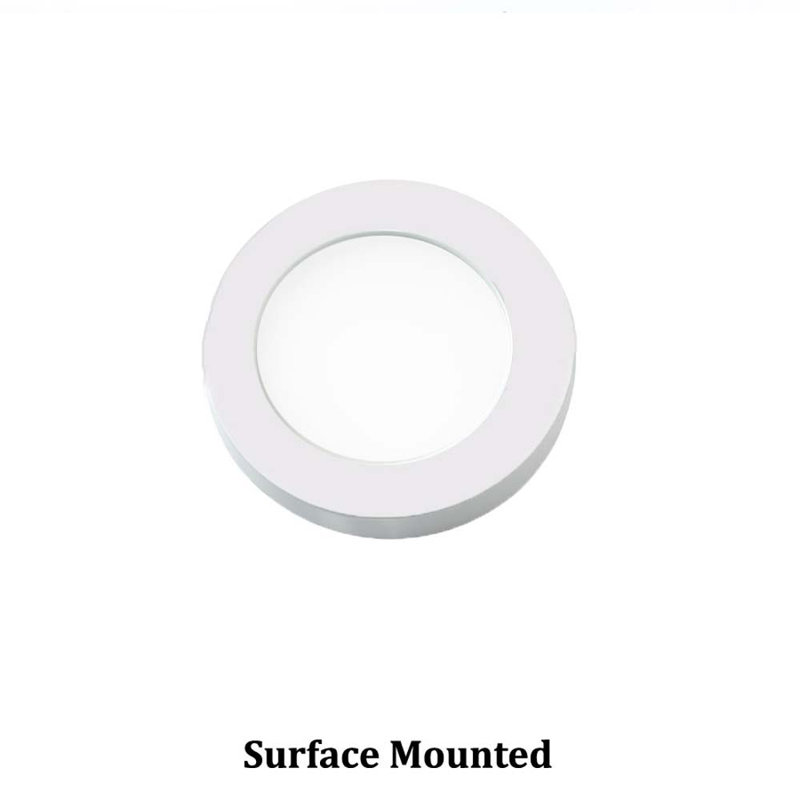 HR90 LED Edge Recessed Button Light Trim, White