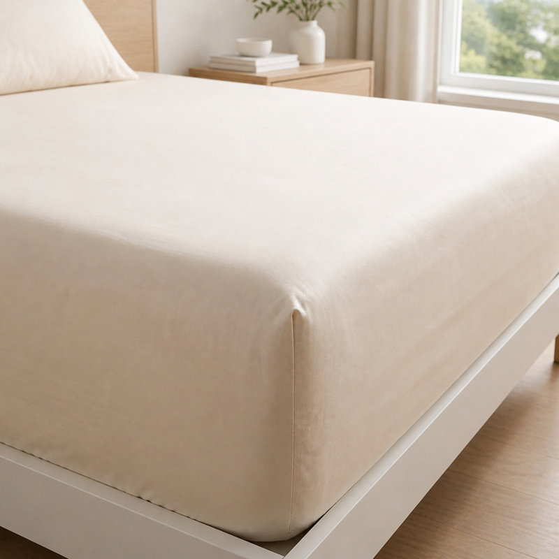 Bamboo Split Head Queen Sheet Set with Cooling Hypoallergenic Fabric, White