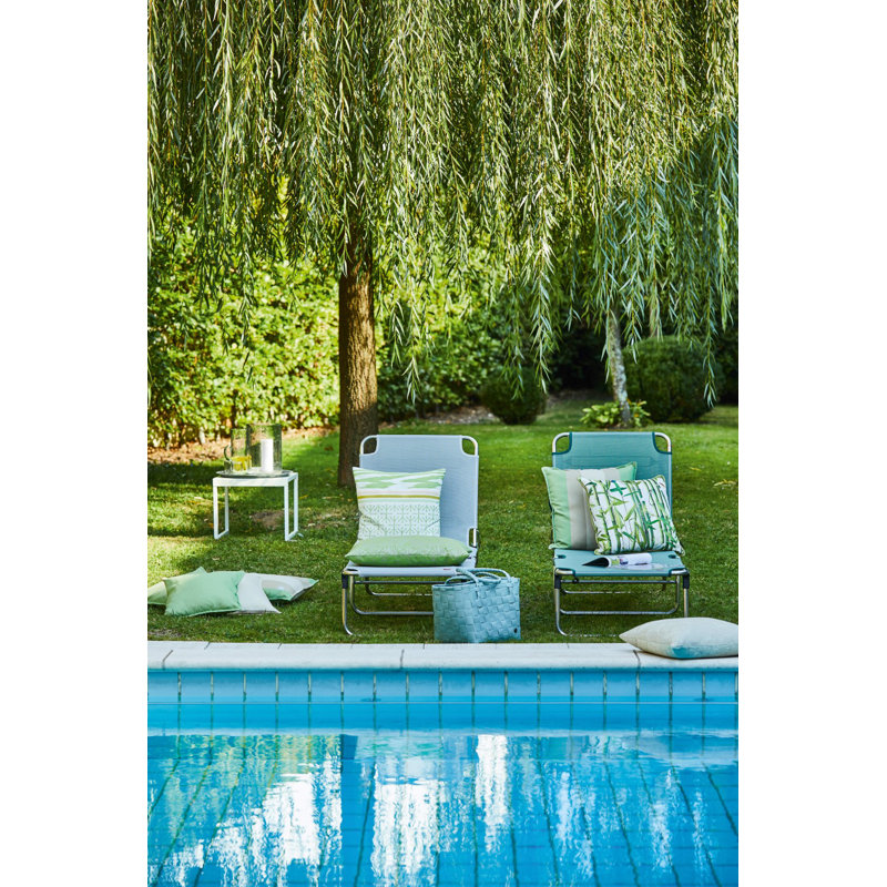 Geometric Square Cushion, Green
