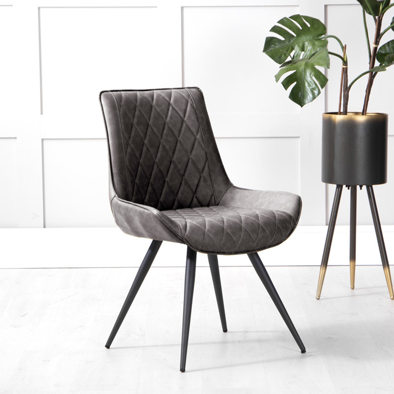Ridlington Dining Chair Grey PU 