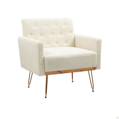 Teddy  Armchair Single Sofa Modern Tufted Upholstered Side Reading Chairs