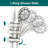 Topcraft 5-Inch Wall-Mounted Rain Shower Head With Multi-Function Handheld Shower-125562381
