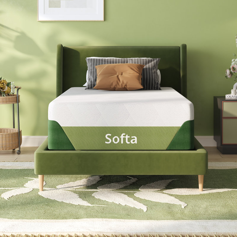 Cooling Gel Memory Foam Mattress with Bamboo Cover – Fiberglass-Free, Medium Firm, CertiPUR-US Certified, Twin