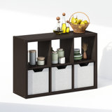 Furinno Cubic Open Back Multipurpose Clothing & Closet Storage Organizer Shelf, 6-Cube