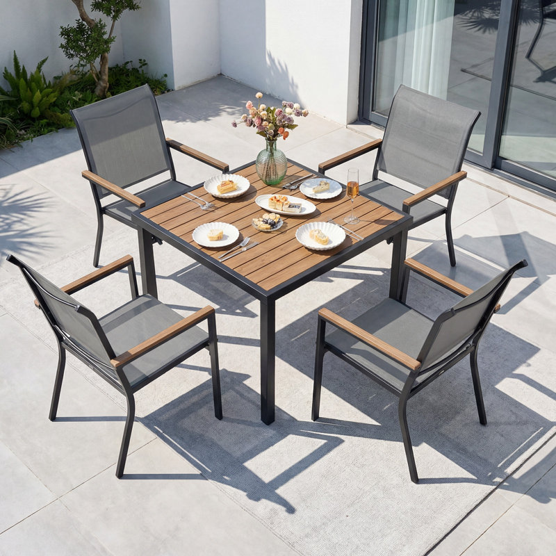 Grey Dining Chair Set, Gray