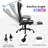 Inbox Zero Adjustable Reclining Ergonomic Swiveling PC & Racing Game Chair with Footrest-1501476940