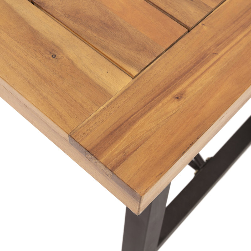 Pique-nique en bois - Structure en métal finition élégante 3 extérieur