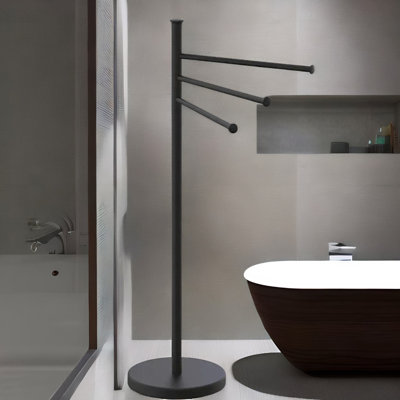 Porte-serviettes sur pied pivotant