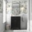 Meuble-lavabo 24 po avec 2 portes et tiroir coulissant, armoire de rangement pour salle de bain avec lavabo, portes à fermeture en douceur avec organisateurs-130575687