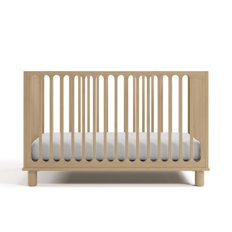 Lit de bébé convertible 3-en-1 avec matelas Sicily, Bois flotté, Lit de bébé et matelas