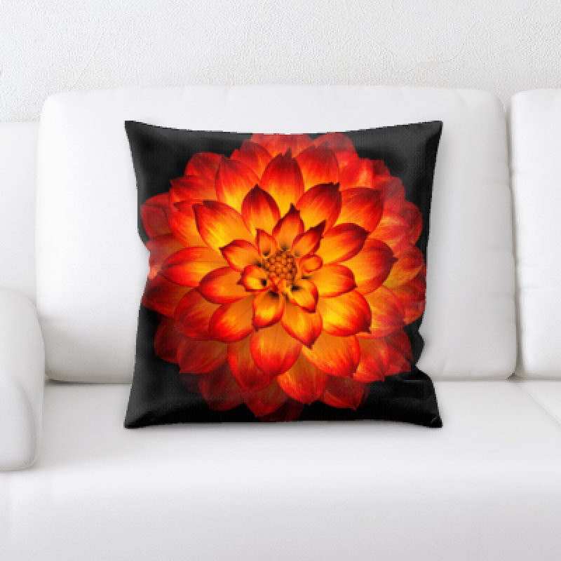 Coussin décoratif fleur à fond