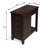 24" Dark Brown Manufactured Wood Rectangular End Table With Four Drawers And Shelf