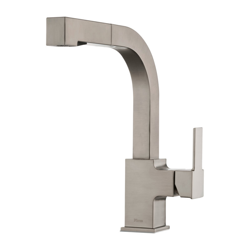 Robinet de cuisine à poignée simple Arkitek, Acier inoxydable