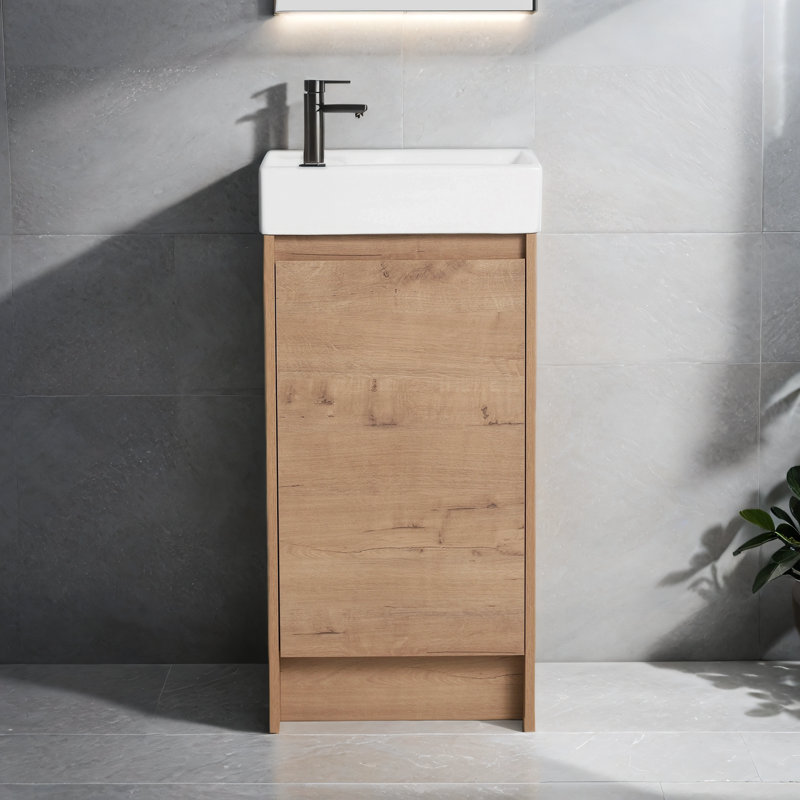 Meuble-lavabo simple 16,15 po avec plateau Daeshawna