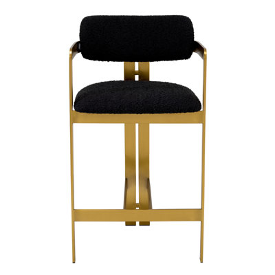 Donato Upholstered Stool with Metal Frame