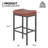 Upholstered Saddle Bar Stools Counter Height Stools Barstools Bar Chairs with Curved Seat & Footrest-1416667905-1416667907