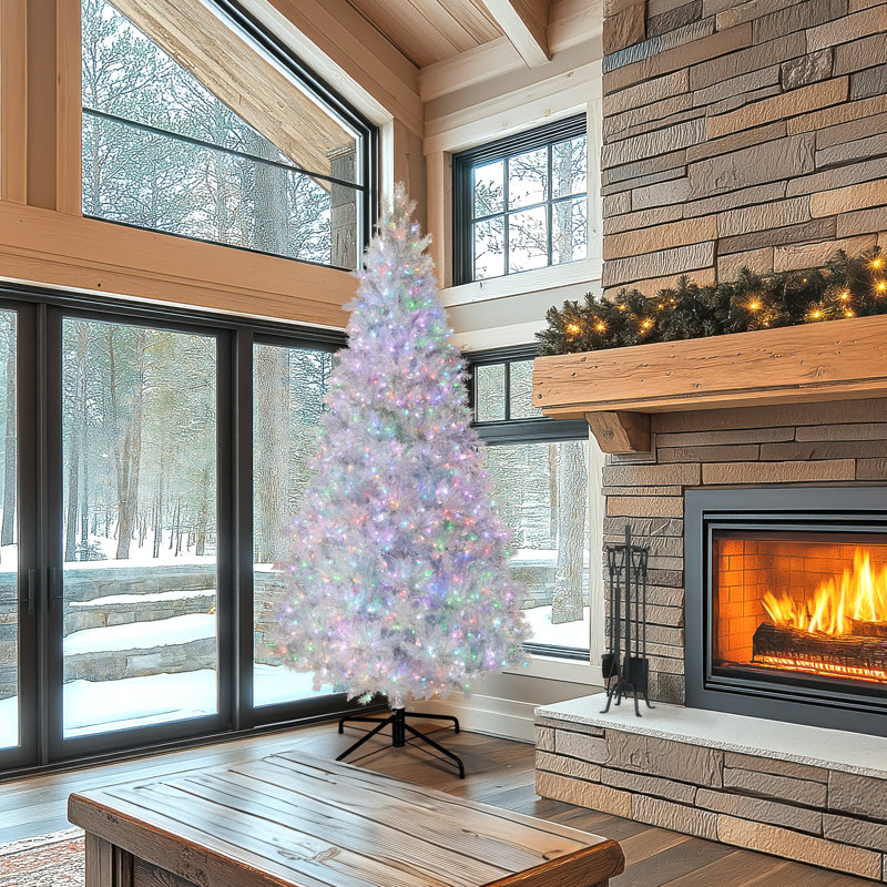 Clear Pine Christmas Tree with LED Lights, 108" x 58"