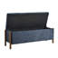  Banc de rangement rembourré 48 po avec pieds en bois massif 48 po-1883371488