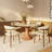 Mid-Century Modern Round Dining Table For 2-4 Stone Tabletop Solid Wood Pedestal Base-1642152166-1637027797